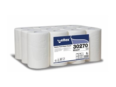 C30270-MINIPULL-MINI HAND TOWEL CENTER FEED ROLL 1X12