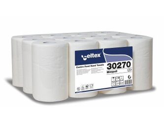 C30270-MINIPULL-MINI HAND TOWEL CENTER FEED ROLL 1X12