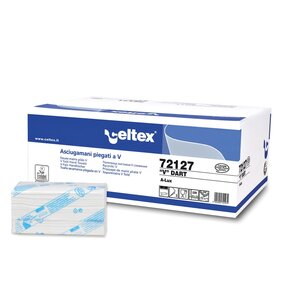 CELTEX dvoslojni V složivi papirnati ručnici za ruke u listićima 21,5x20cm