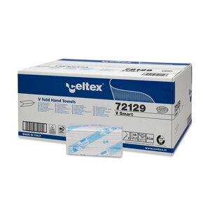 CELTEX V SMART dvoslojni V složivi papirnati ručnici za ruke u listićima 25x21cm